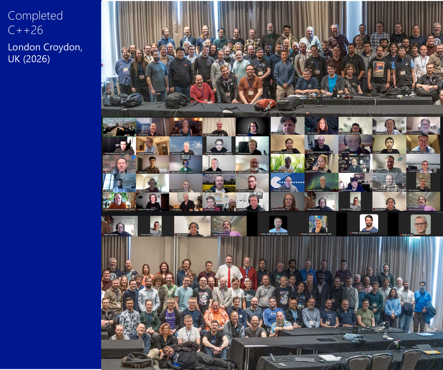 WG21 group photo at the Croydon meeting, March 2026